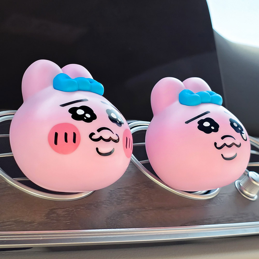 벨르아망 빤쮸토끼 캐릭터 차량용 방향제 빅페이스 자동차 송풍구 디퓨저 울먹빤쮸 블랙체리