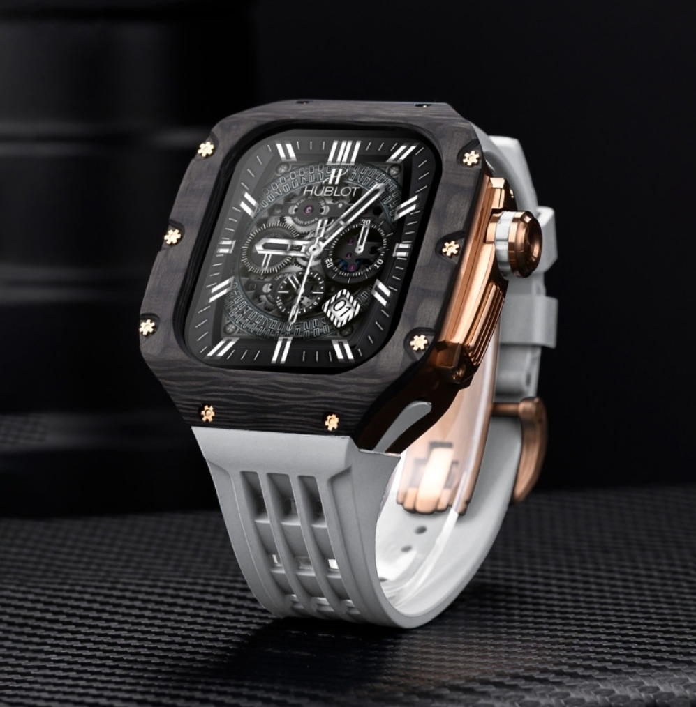 애차드밀 애플워치 울트라3 메탈 카본 케이스 일체형 스트랩 리차드밀 명품 풀커버 44 45