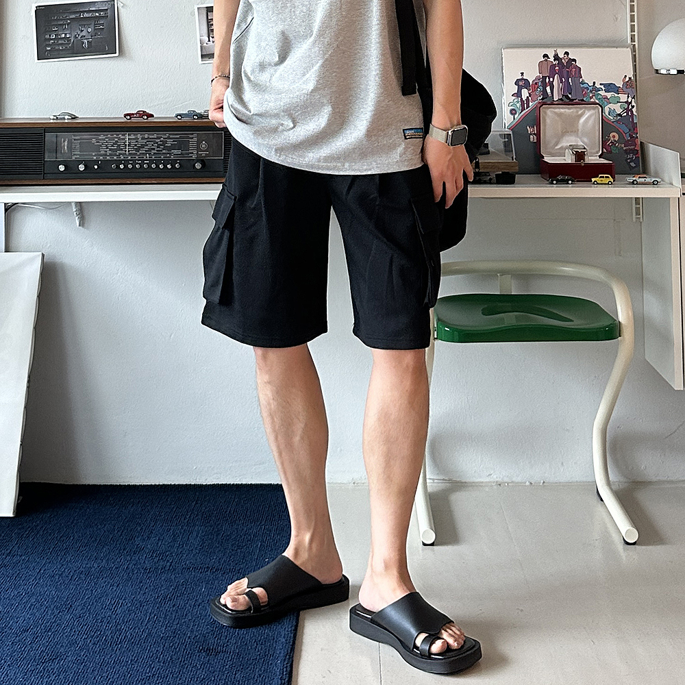 남자반바지 남성 밴딩 트레이닝 버뮤다 팬츠 남자카고반바지 - 상품 이미지