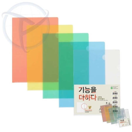 고투명 클리어홀더 L홀더 빨강(적색) A4 1000개 임대차계약서 부동산화일 거래명세서
