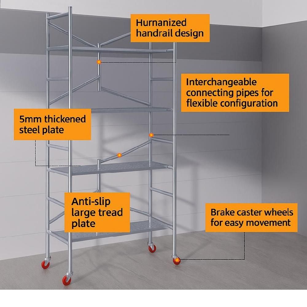 접이식 아시바 작업대 시스템비계 PT아시바 디딤대 300x140x70(바퀴X) / 강화틀 - 상세 이미지 2