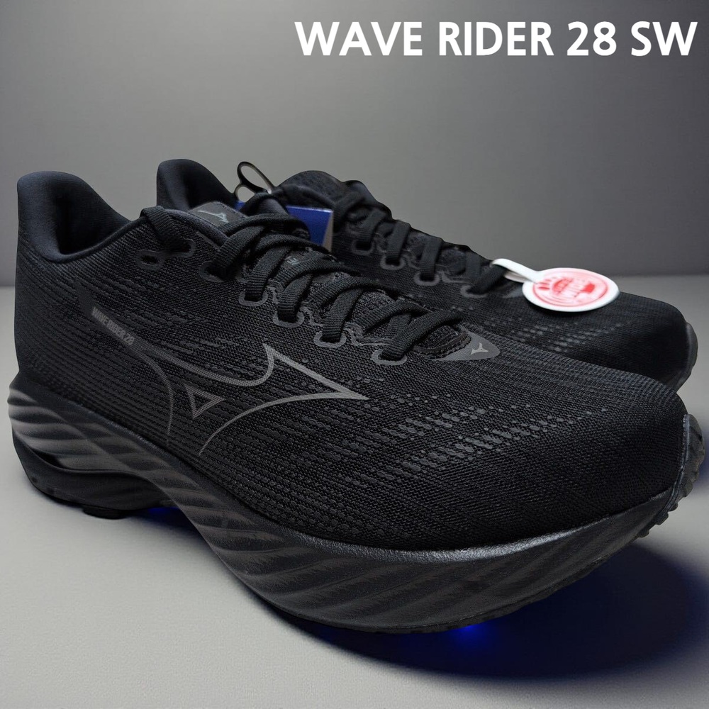 미즈노 웨이브라이더28 SW 남성 러닝화 운동화 블랙 클리어런스 J1GC246503