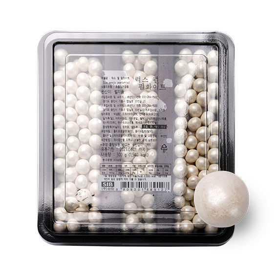 케익장식럭스펄화이트 조개마카롱장식15mm 300g 미니 진주스프링클 펄초콜릿 재료 diy - 상세 이미지 2