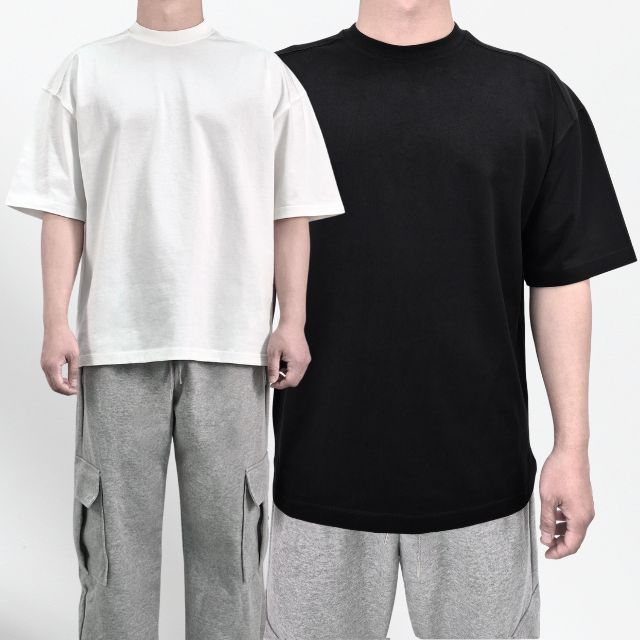 1+1 남자흰티 무지 반팔 흰티 기능성 오버핏 레이어드 반팔 티 - 상세 이미지 5