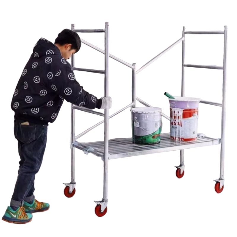 시스템비계 접이식 고소작업대 동바리 아시바 180x140x70(바퀴X) / 보강프레임