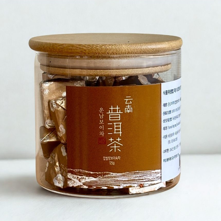 운남성 보이차 유기농 숙차 중국보이차 보이차고 찹쌀향 푸얼차 250g, 1개 - 상세 이미지 2