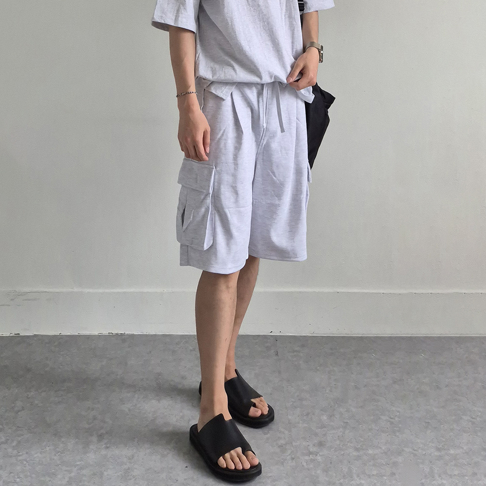 남자반바지 남성 밴딩 트레이닝 버뮤다 팬츠 남자카고반바지 - 상세 이미지 3
