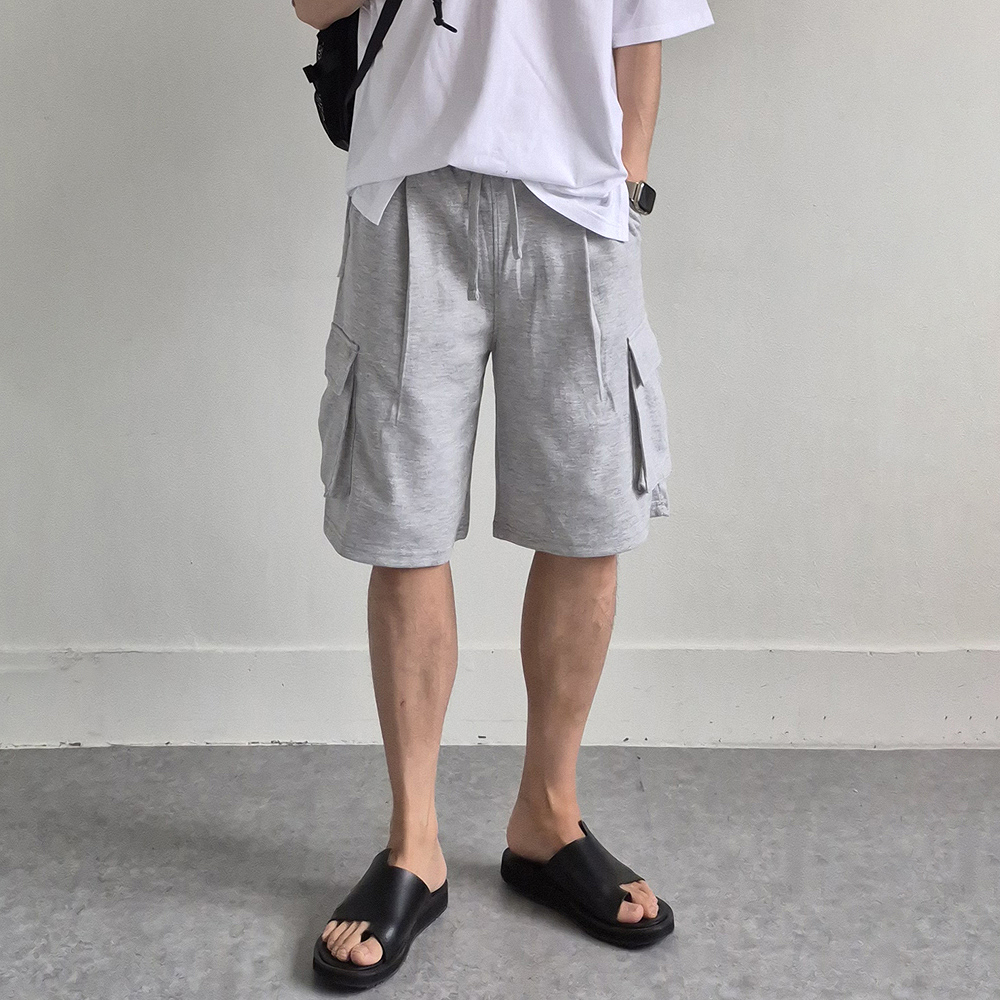 남자반바지 남성 밴딩 트레이닝 버뮤다 팬츠 남자카고반바지 - 상세 이미지 2