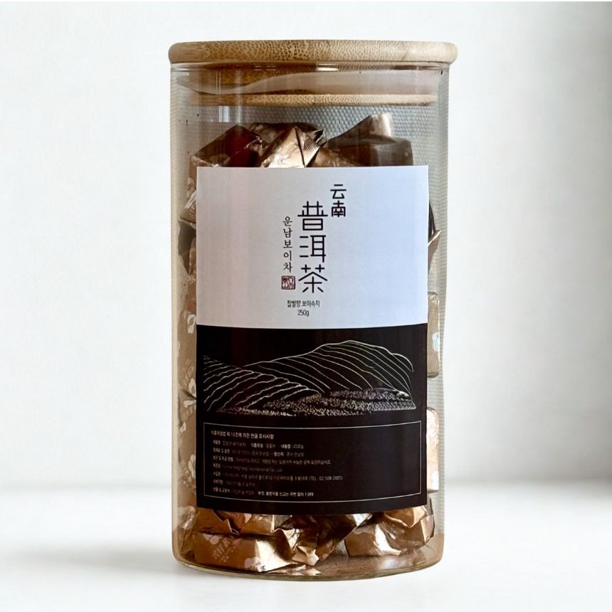 운남성 보이차 유기농 숙차 중국보이차 보이차고 찹쌀향 푸얼차 250g, 1개 - 상세 이미지 3