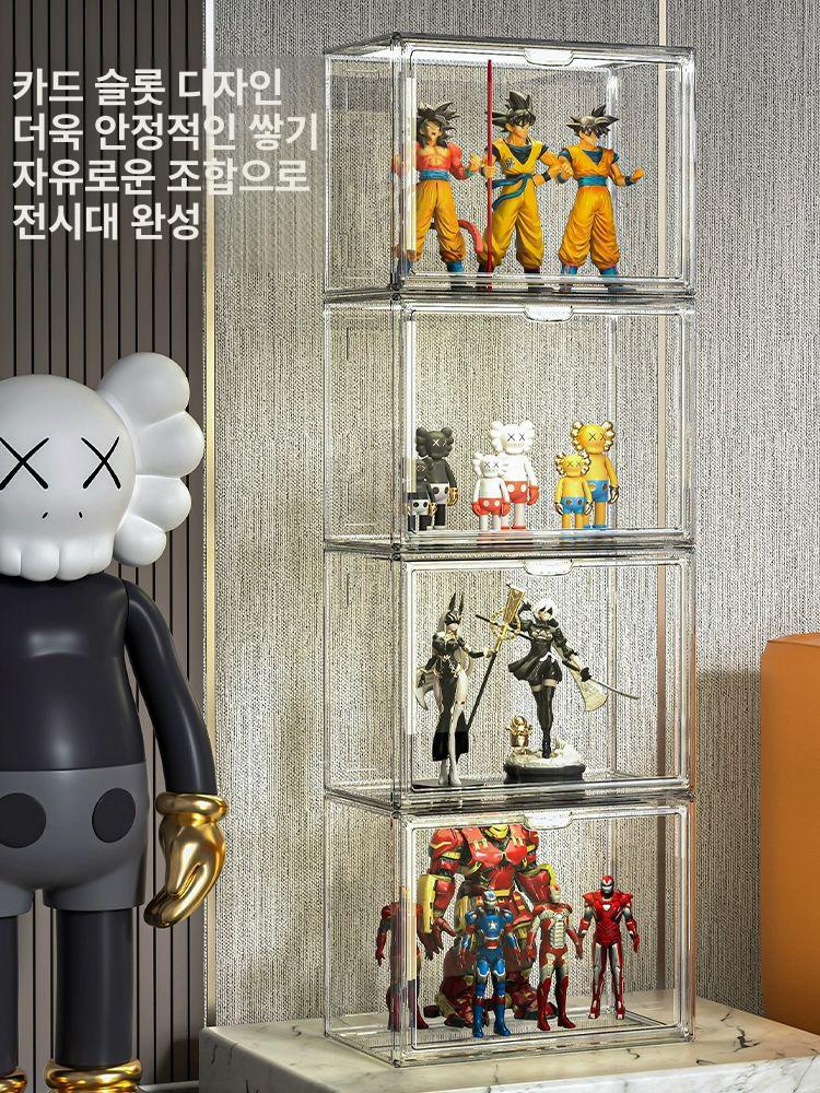 투명 아크릴 명품 가방 보관함 수납박스 정리함 피규어 진열장 수납대 대형 전투명 1개