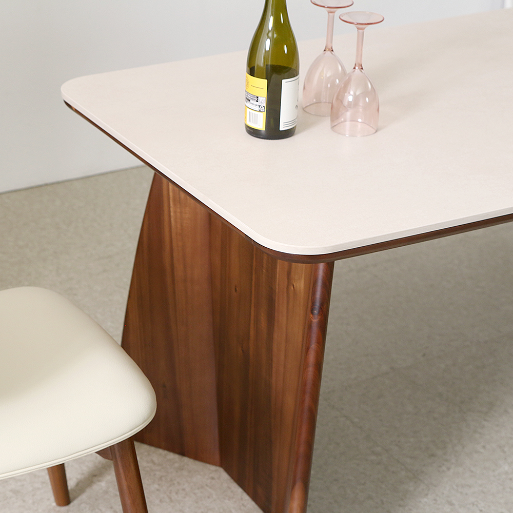 페라모 스쿠 양면 포세린 세라믹 6인용 식탁 테이블 세트 의자3 벤치1, 2000mm