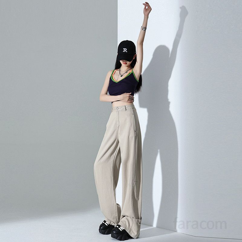 봄 여름 여성 쿨링 텐셀 청바지 롱다리 하이웨스트 데일리 루즈핏 와이드팬츠 기장선택 46474 - 상세 이미지 3