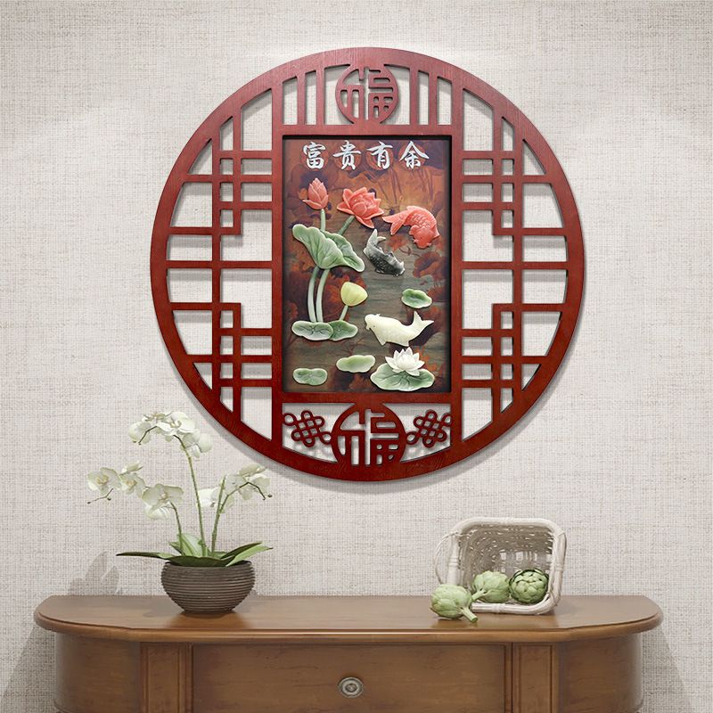 중식당 벽장식 중국풍 입체 아트월 그림 액자 인테리어 소품 A 80x80cm - 상품 이미지