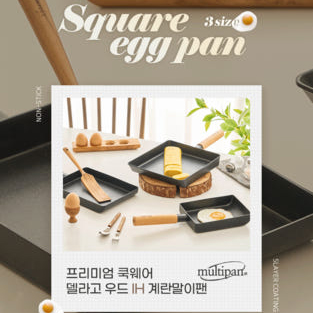 델라고 계란말이팬 계란후라이팬 에그팬 우드 IH 후라이팬