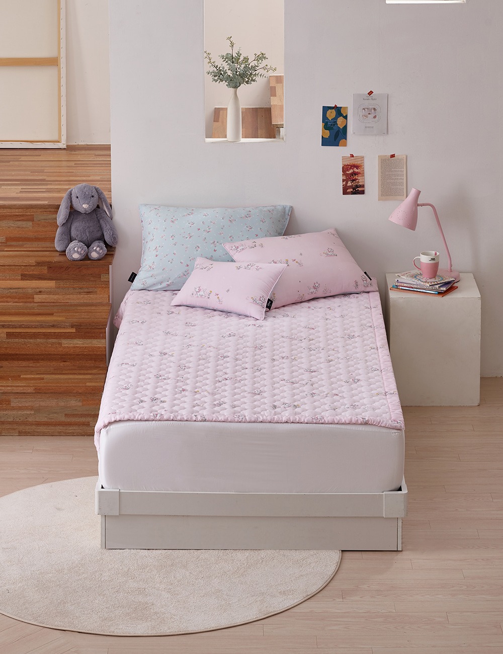 레노마홈 디즈니 보타닉 마리 모달100 양면 패드 먼지없는 고밀도 모달 패드