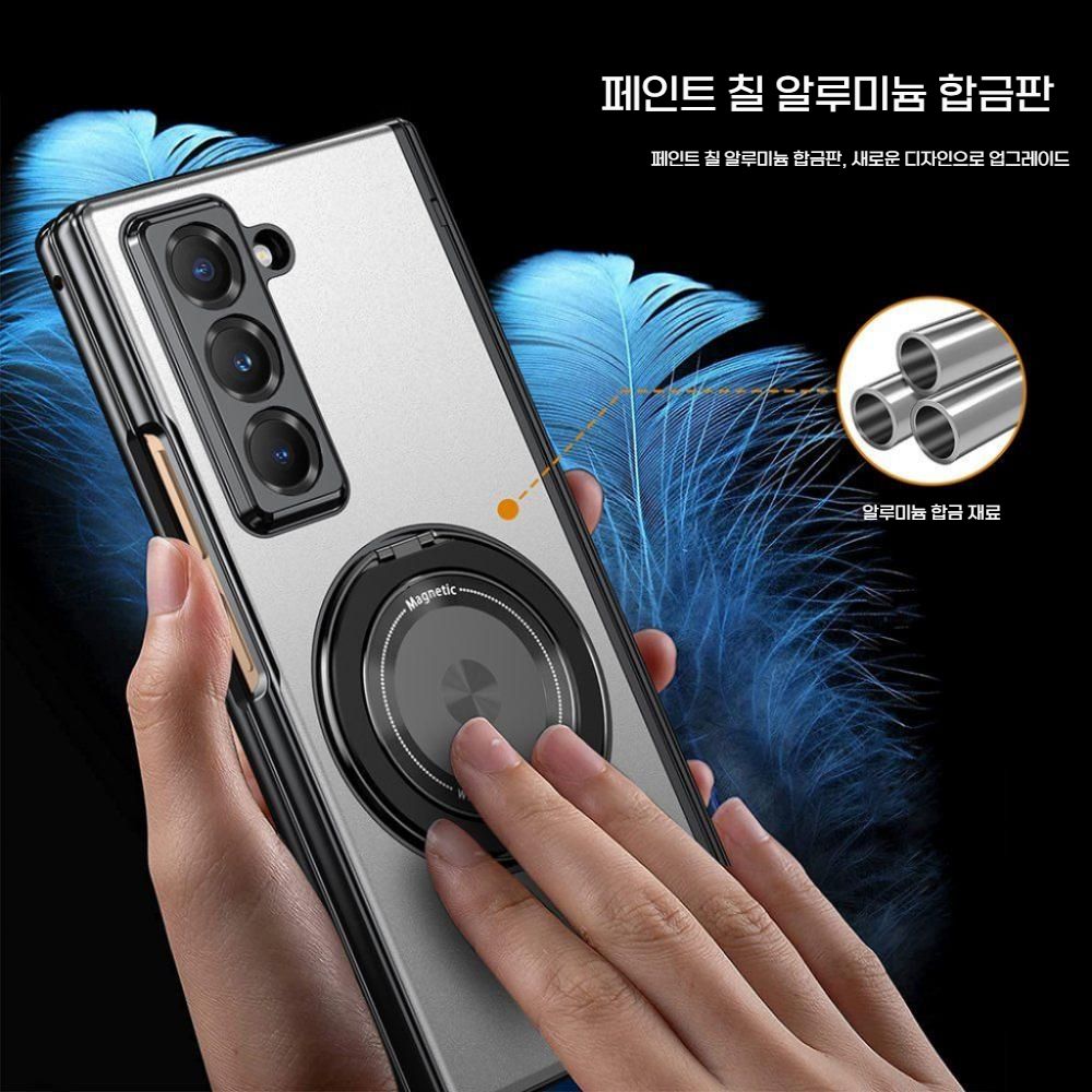 갤럭시 z폴드6 메탈 케이스 맥세이프 그립링 맥세이프 그립 힌지 커버 - 상세 이미지 2