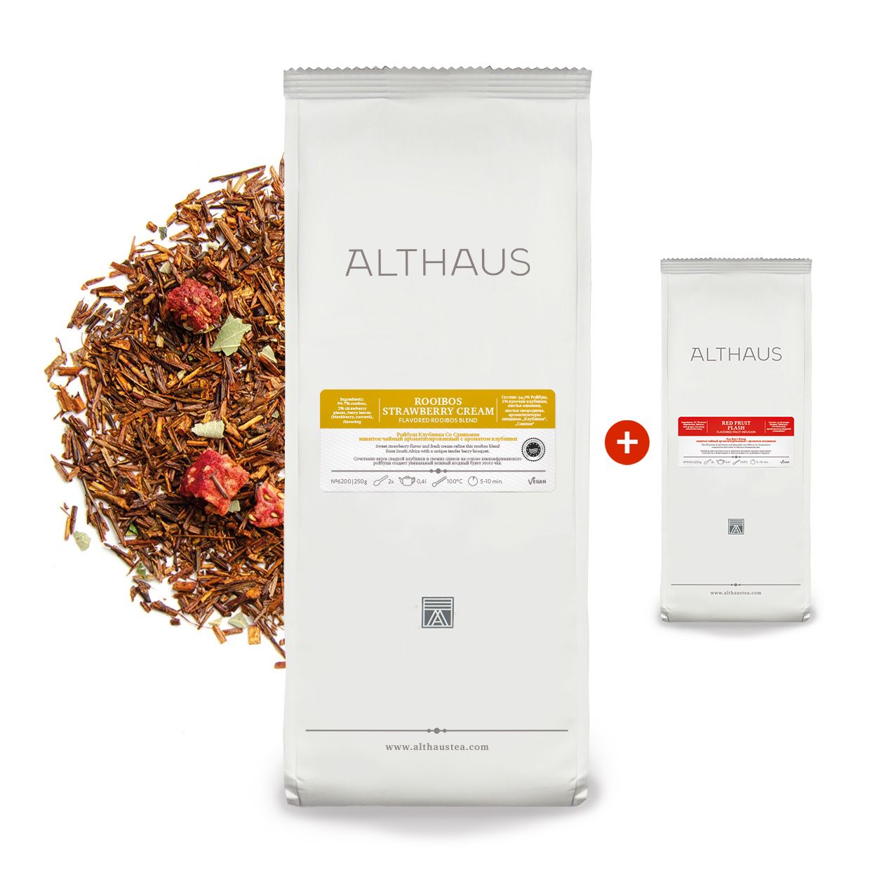 [알트하우스 잎차1+1] 루이보스 스트로베리 크림 250g + 레드 후루잇 플래쉬 250g