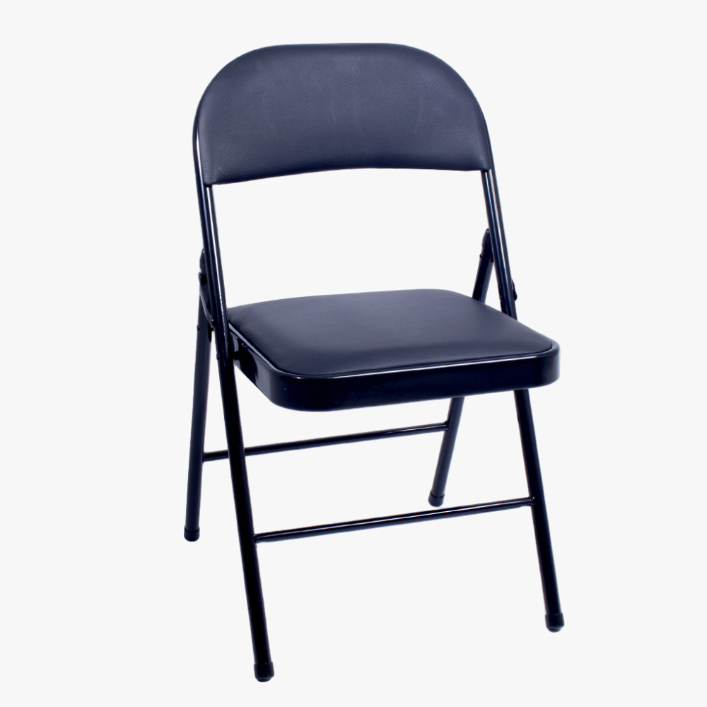 핫버튼 등받이 접이식 의자 철제 철재 간이 쿠션의자