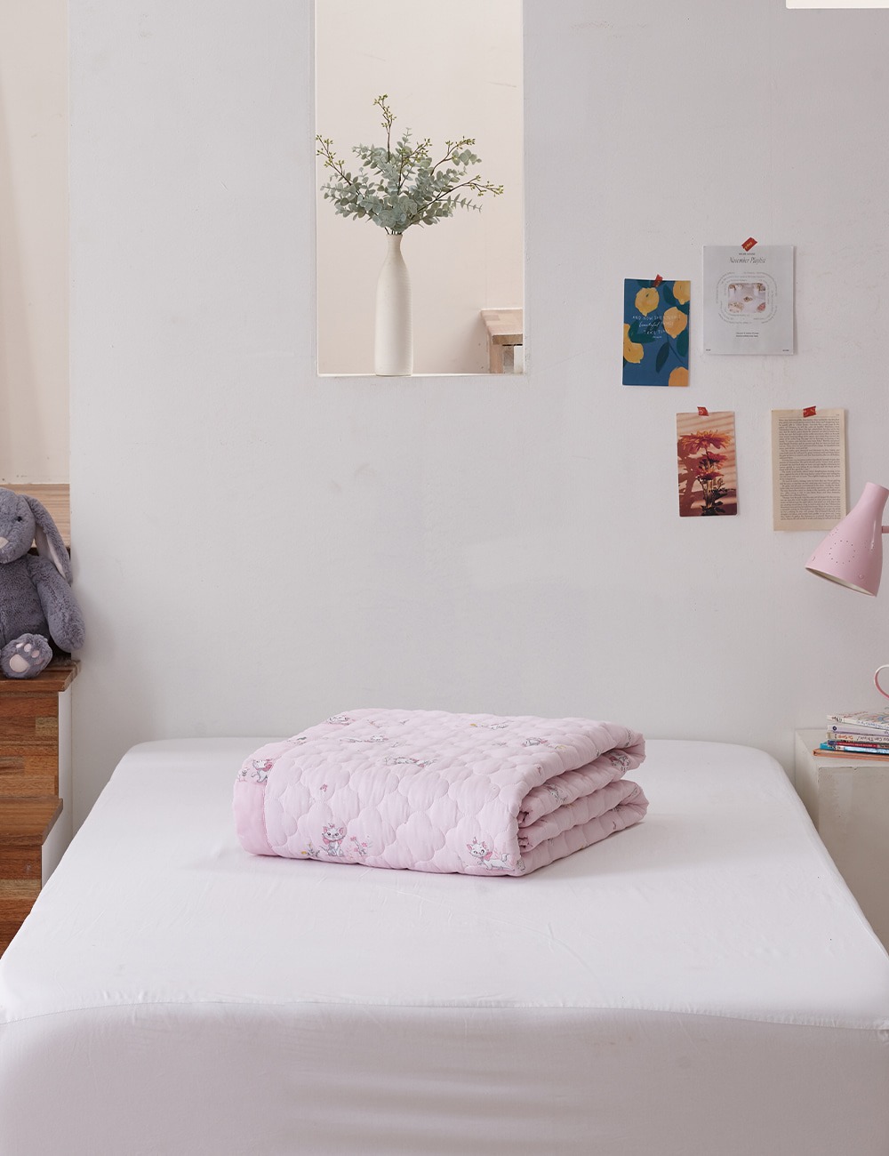 코지네스트 X 디즈니 보타닉마리 모달패드 ss 슈퍼싱글 알러지케어 고양이 양면패드