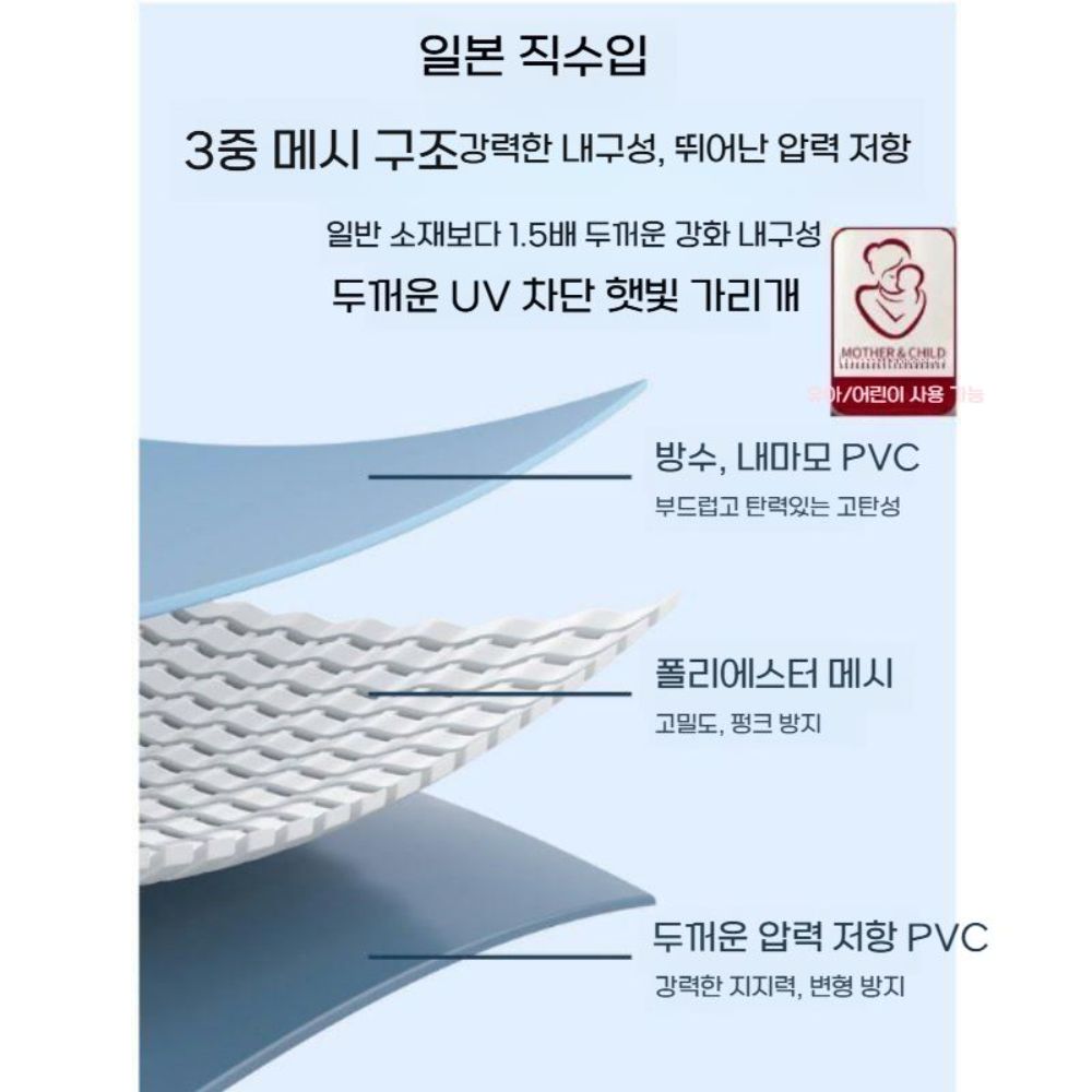 원터치 햇빛 차단 캐노피 에어 대형 원형 수영장 풀장 3m 풀파티 - 상세 이미지 4