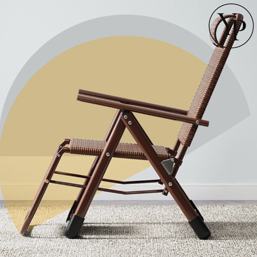 접이식 리클라이너 의자 라탄 일인용 침대 휴게 체어 서재 책읽는 사무용 편한의자