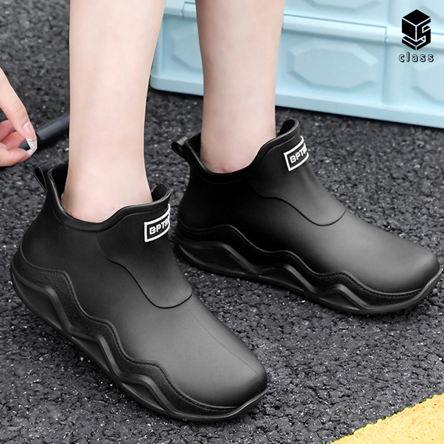 여성 장화 웨이브 레인부츠 (성인 여름 예쁜 비 미끄럼방지 방수)