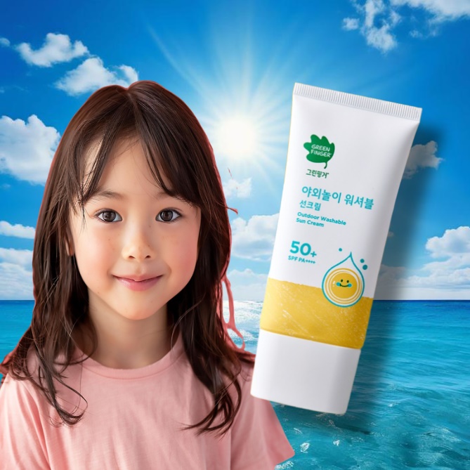 주니어 물놀이 어린이 유아용 썬크림 영아 선크림