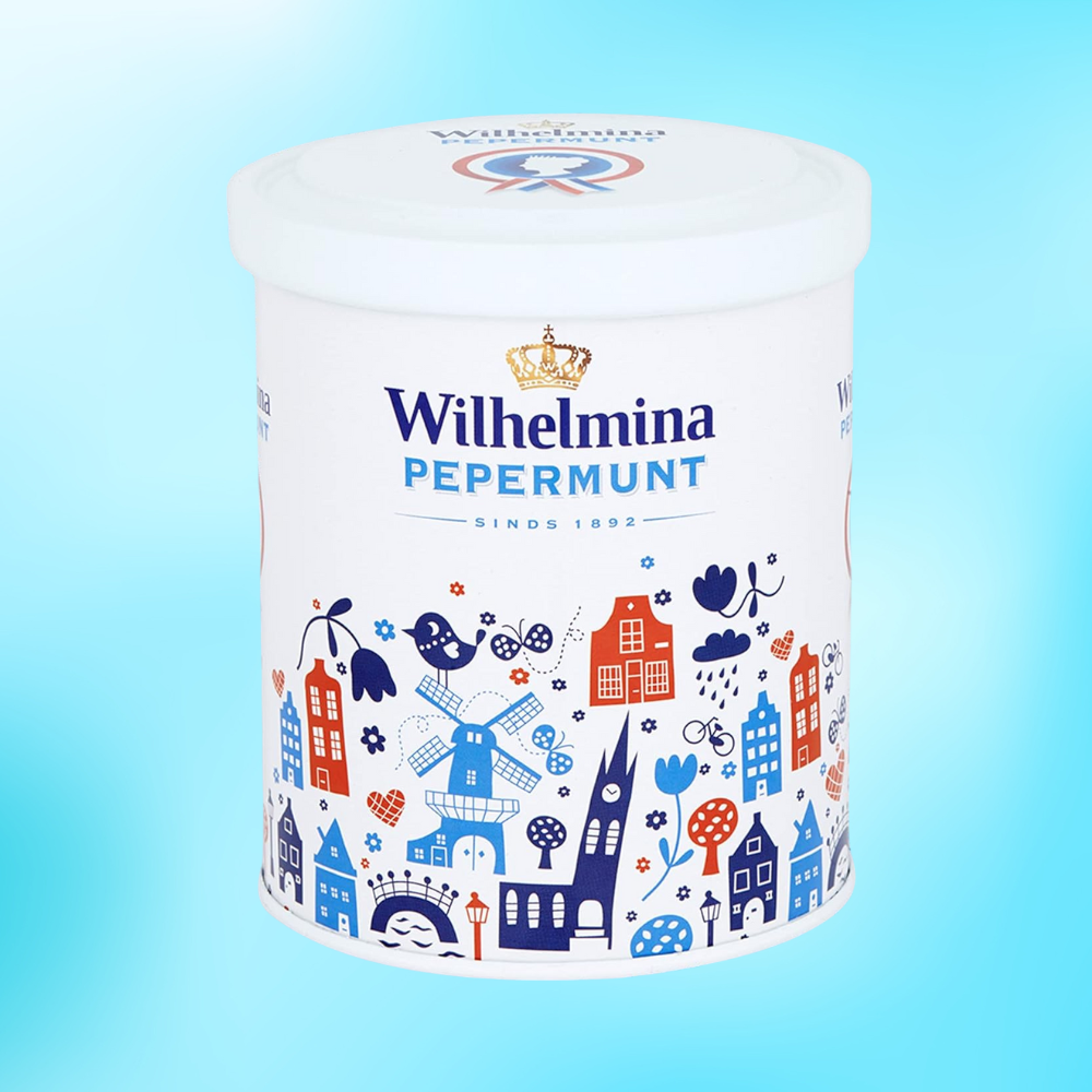 Wilhelmina Peppermunt 빌헬미나 페퍼민트 캔디 홀랜드 디자인 틴 17.6oz(498g) - 상품 이미지