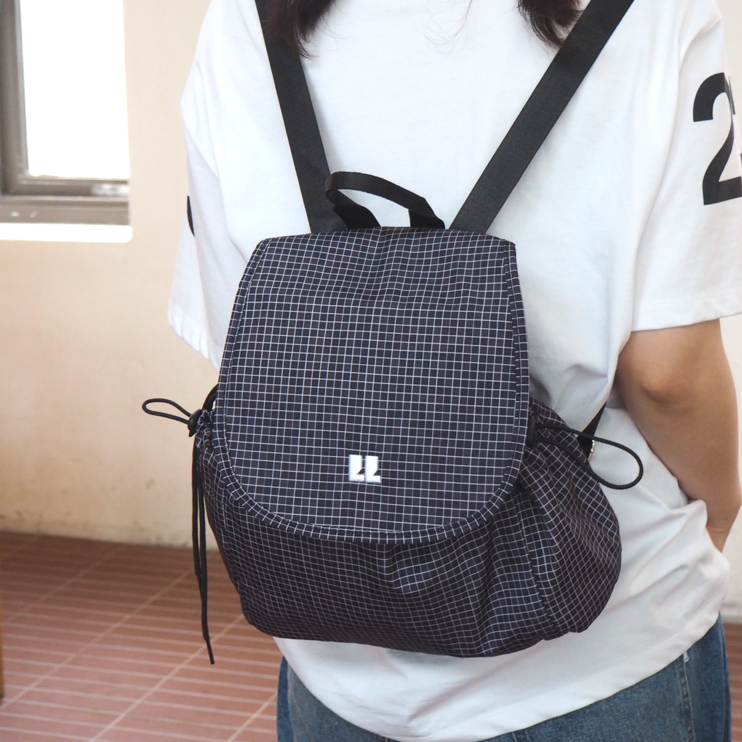 픽시 체크 스트링 복조리 데일리 백팩