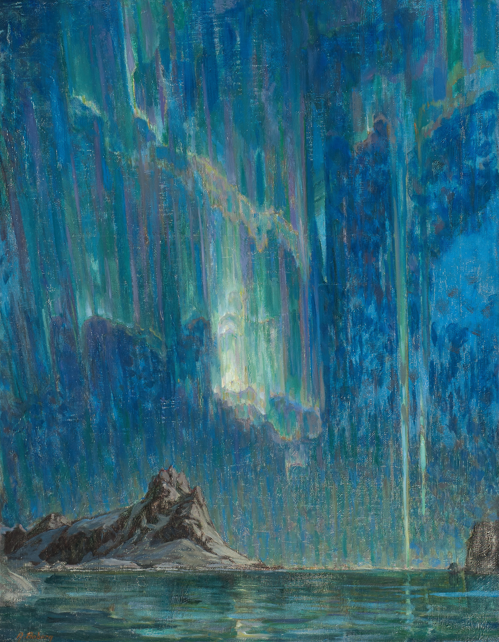 Northern Lights. Study from North Norway 원본비율 아트포스터 보베르 - 상품 이미지