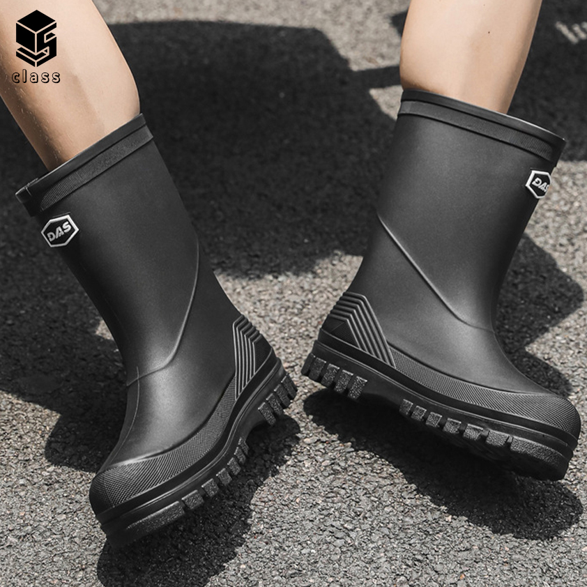 남자 장화 DAS 미들 레인부츠 (성인 여름 방수 미끄럼방지 배달)