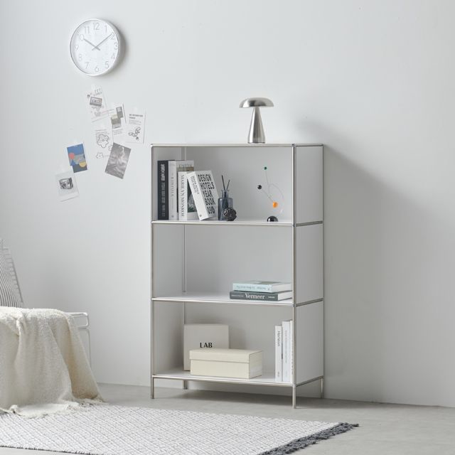 가구의서 모듈스틸 선반 책장 3단 710x330x1150mm - 상품 이미지