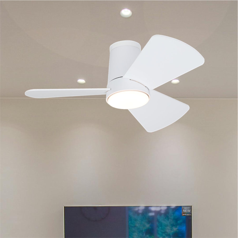 LED 조명 삼색변환 화이트 760mm(30인치) 거실 실링팬 천장형 선풍기 - 상품 이미지