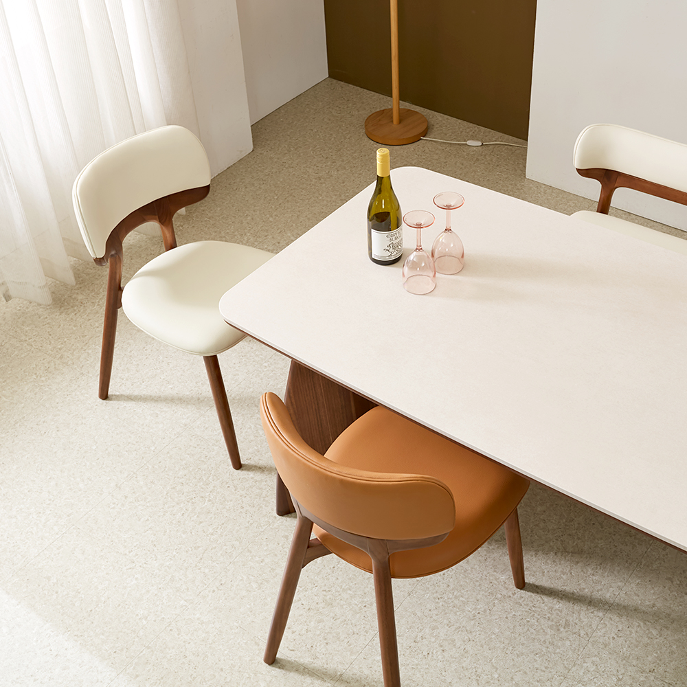 페라모 스쿠 양면 포세린 세라믹 6인용 식탁 테이블 세트 의자3 벤치1, 2000mm