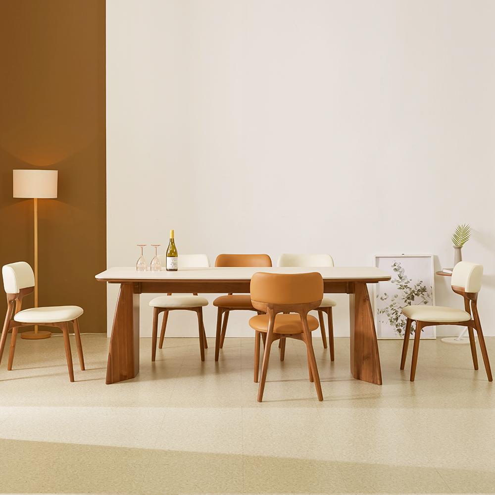 페라모 스쿠 양면 포세린 세라믹 6인용 식탁 테이블 세트 의자3 벤치1, 2000mm