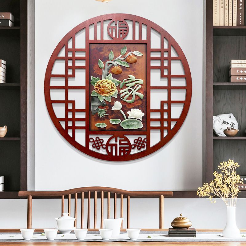 중식당 벽장식 중국풍 입체 아트월 그림 액자 인테리어 소품 A 80x80cm - 상세 이미지 3