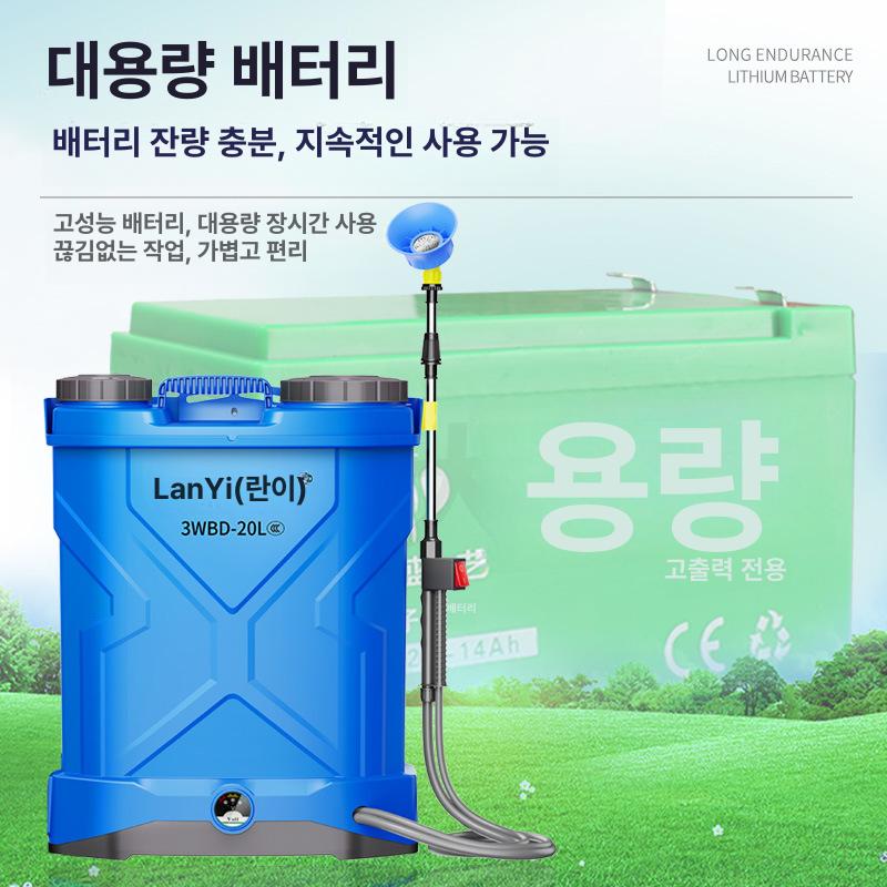 고압 리튬배터리 전동 충전식 농약 분무기 자동 휴대용 16L 정속 - 상세 이미지 2