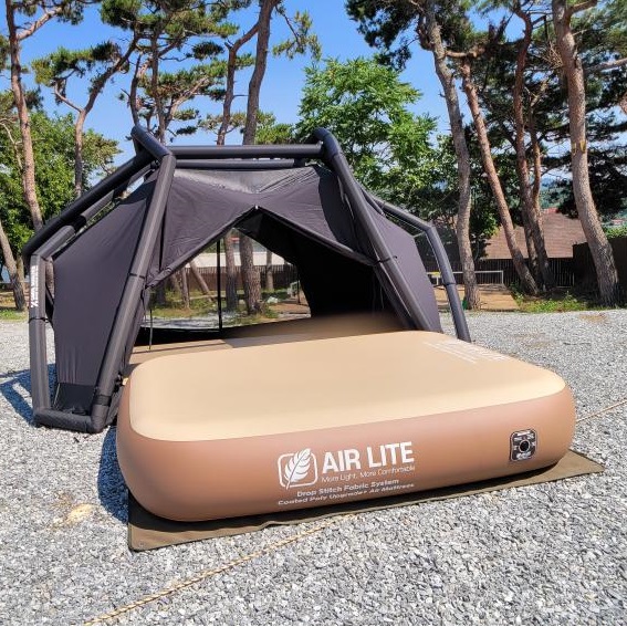 [40x200x100]  캠프웍스 에어라이트 경량 캠핑 에어매트 캠핑매트 캠핑용 매트리스 100x200cm, 40cm, 베이지코코넛