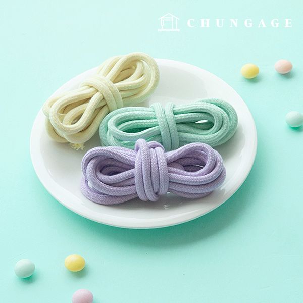 마크라메 우동끈 파스텔 컬러스트링 6mm 3종 - 메인 이미지