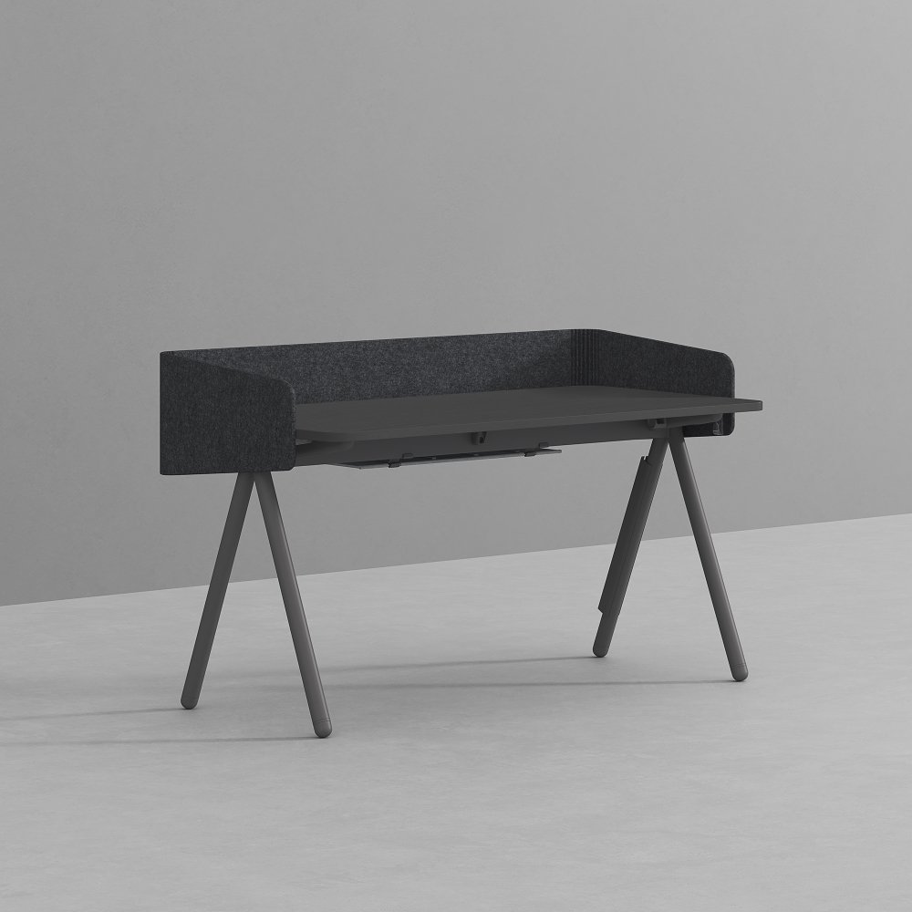 데스커 낮은 칸막이 독서실 책상 (멀티데스크 디바이더형) 1400x700mm, 쿨그레이 - 상품 이미지