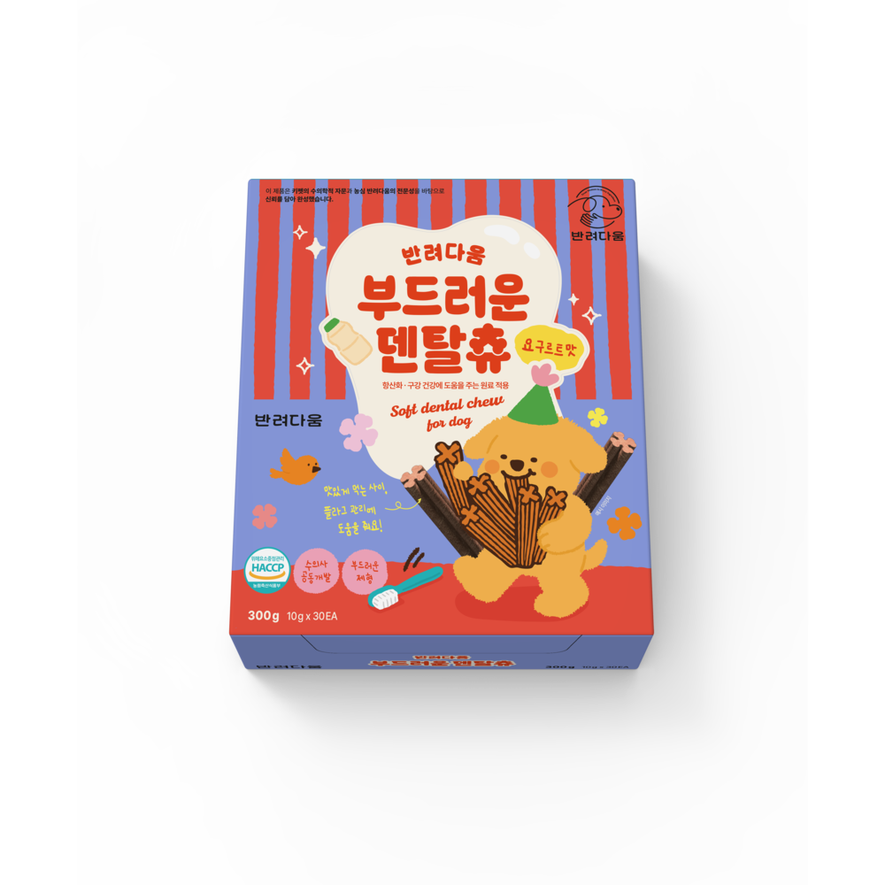 반려다움 부드러운 덴탈츄 항산화 구강건강 시니어견 덴탈껌 300g, 1개