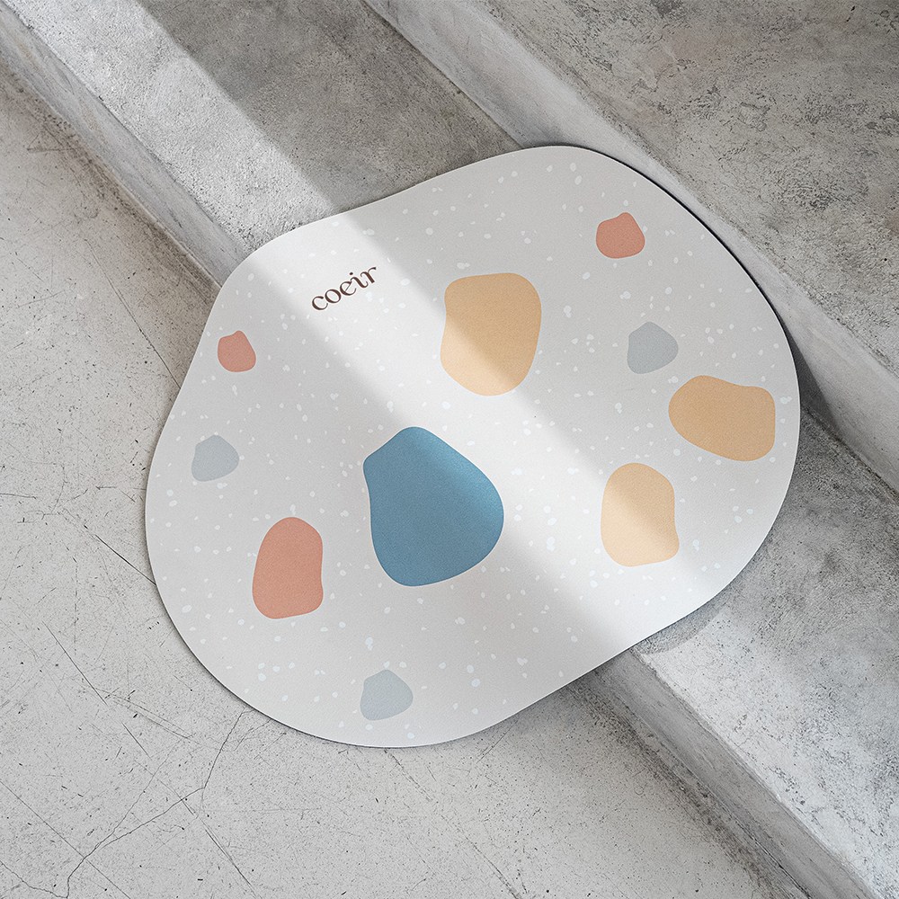 코에르 규조토발매트 빨아쓰는 욕실 화장실 매트 주방 발판 현관 발닦개 파스텔테라조 소형