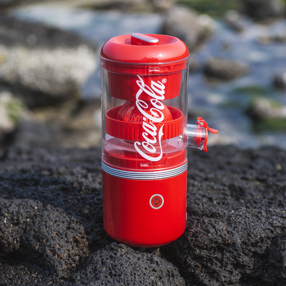 코카콜라 자동 착즙기 주서기 오렌지 레몬 즙짜는기계 스퀴저 무선