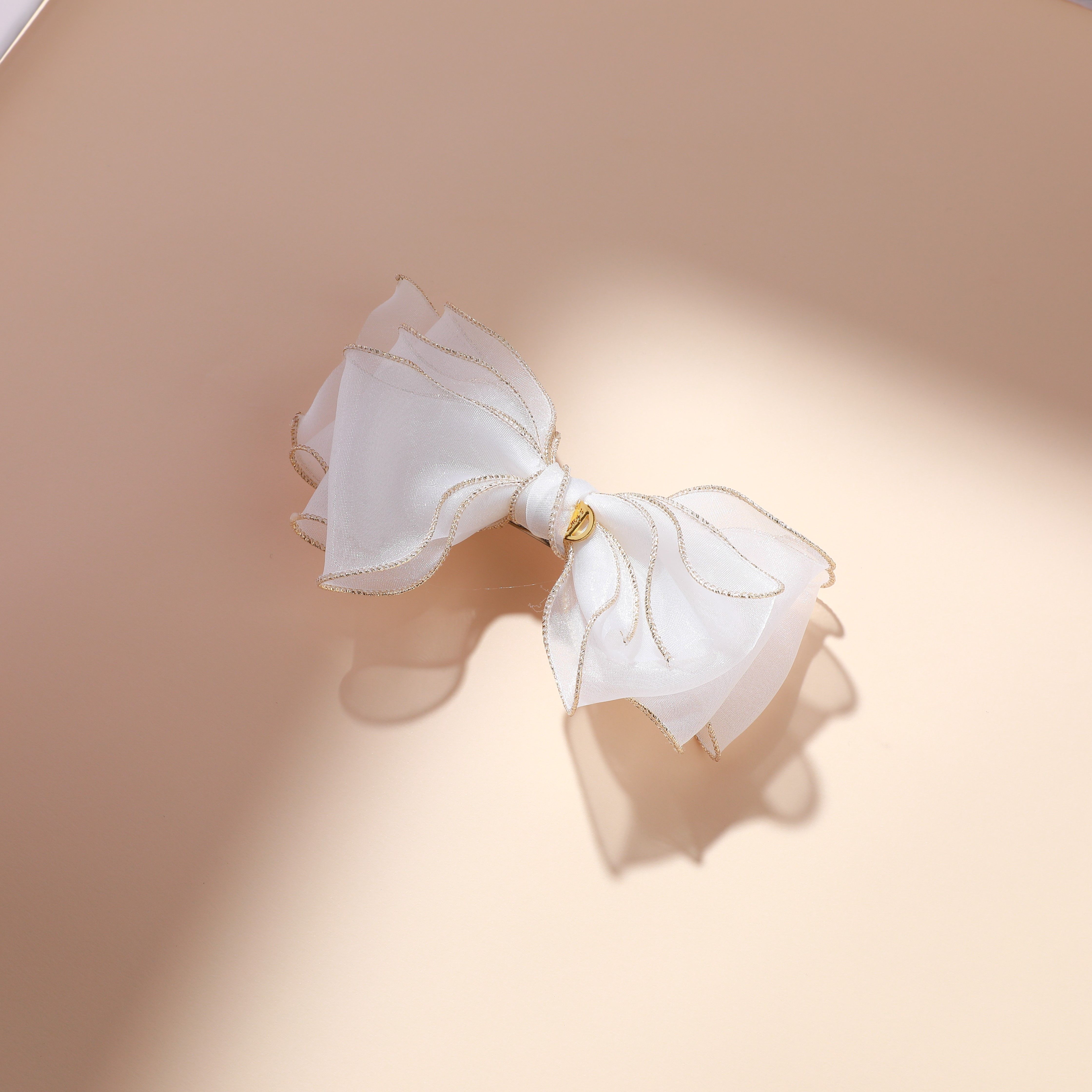루시스 엘레강스 레이어드 골드 포인트 자동핀 리본핀 - 상세 이미지 3