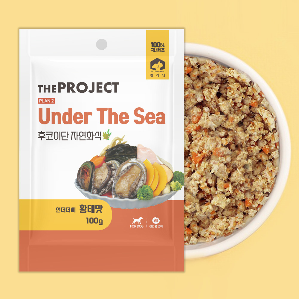 펫러닝 국내산 언더더씨 자연화식 수제 영양식 사료 황태, 100g, 1개