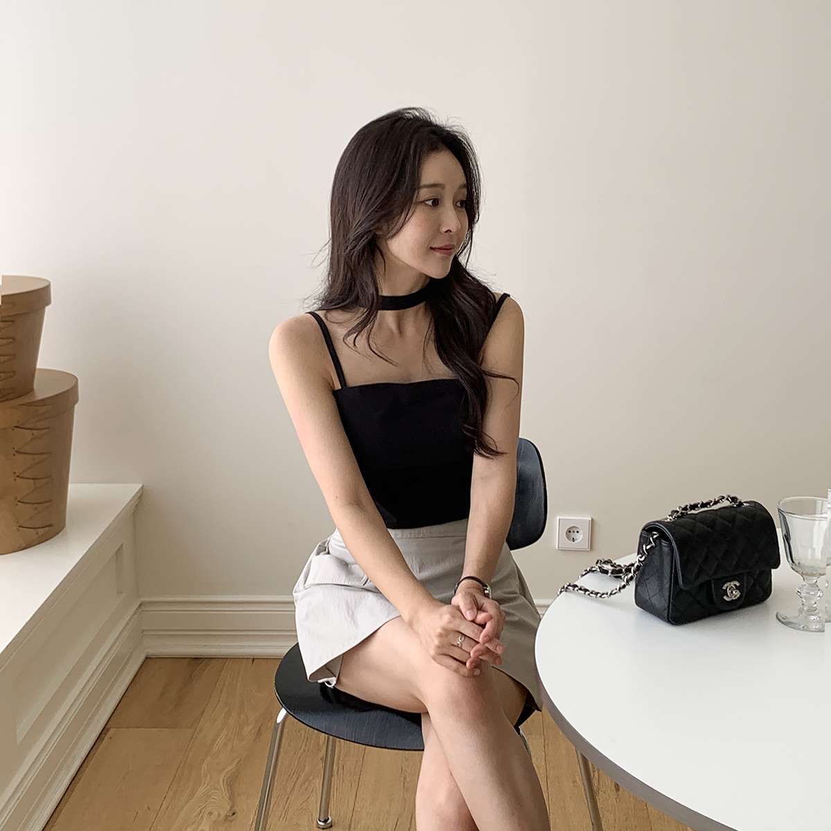 여름 바스락 치마 바지 랩 치마 반바지 큐롯팬츠 - 상세 이미지 4