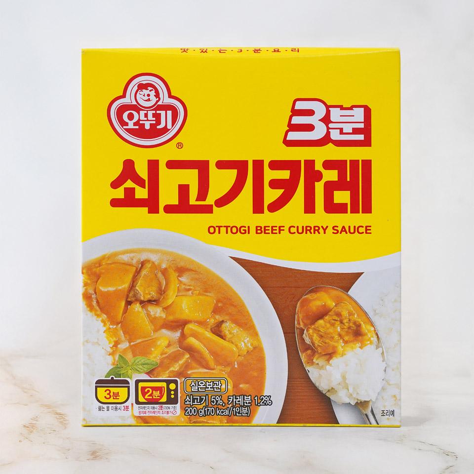 메가마트 오뚜기 3분 쇠고기 카레 200g - 메인 이미지