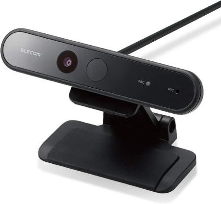 [해외]엘레콤 웹캠 UCAM-CF20FBBK 200만화소 풀HD 1080p 30FPS Windows Hello 얼굴인식호환내장 마이크 케