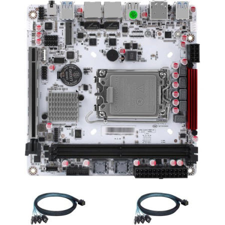 [해외]Q670 Pro 8-Bay Mini-ITX NAS 마더보드: 12세대/13세대/14세대 인텔 CPU용 LGA1700, SATA 3.0, 3M.2 NVMe, 2.5G vPro