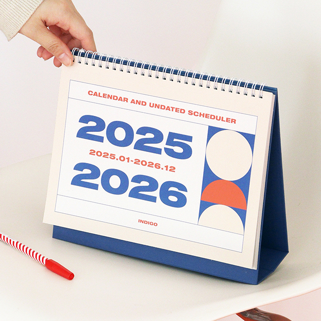 2년달력 기본 심플 탁상 캘린더 2025 2026 - 상세 이미지 2